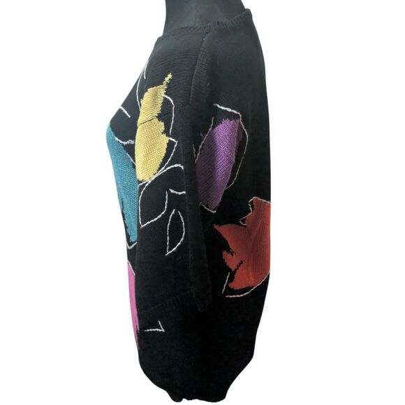 Vintage 80s 90s Jimmy Garcia New York Hand Loomed Art Sweater Small - Picture 3 of 7